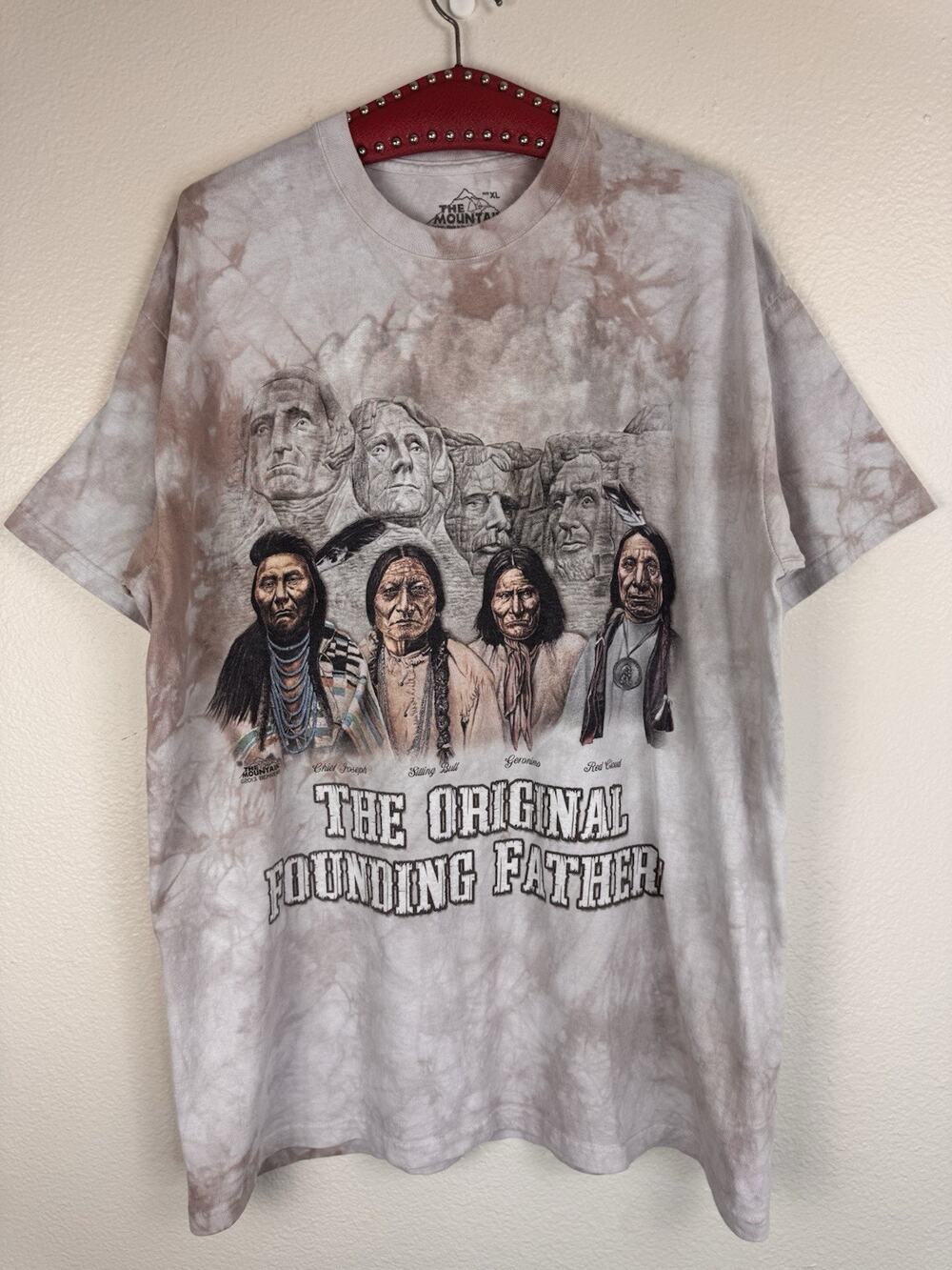 The Mountain The Original Founding Fathers Graphic Tee David Behrens Indian XL